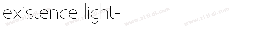 existence light字体转换